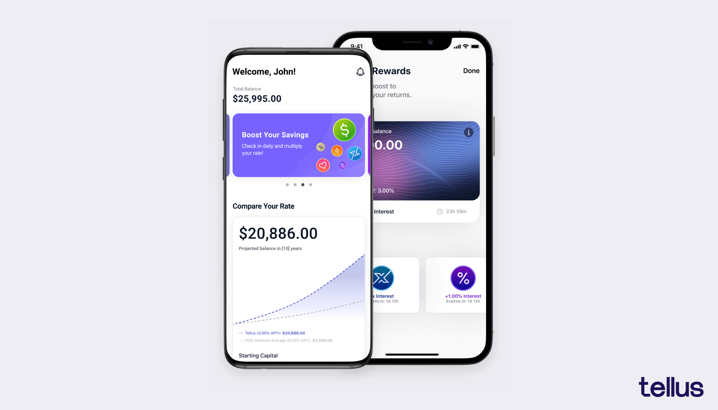 Mobile view of the Tellus app