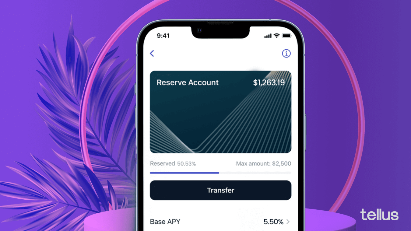 Screenshot of Tellus account