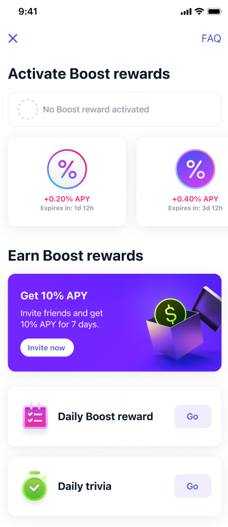 Rack up more interest every day with Boost rewards